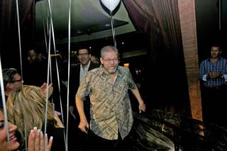 Jerry Jones arrives at a surprise benefit show at Lounge at the Palms on Wednesday, June 18, 2014, to help raise money for his medical bills.