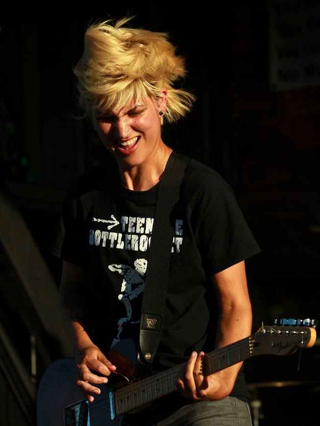 Maura Weaver performs with Cincinnati band Mixtapes during the Las Vegas stop of the Vans Warped Tour Thursday, June 19, 2014.