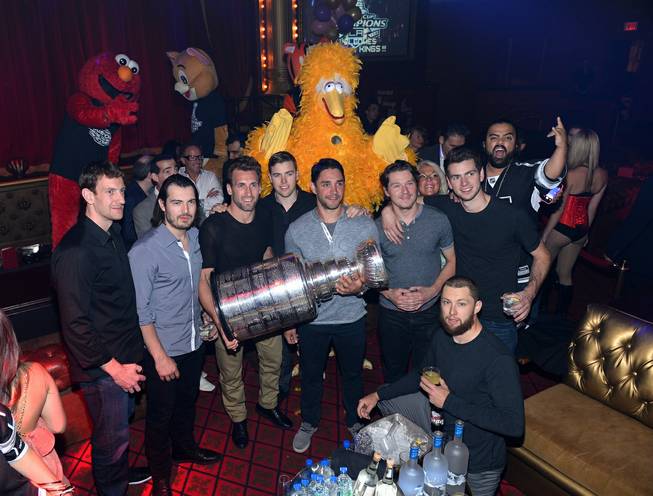 The Los Angeles Kings and the Stanley Cup at Beacher’s Madhouse on Thursday, June 19, 2014, at MGM Grand.