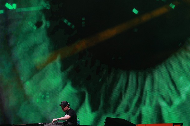 Justin Martin performs during the first night of the Electric Daisy Carnival Saturday, June 21, 2014 at the Las Vegas Motor Speedway.