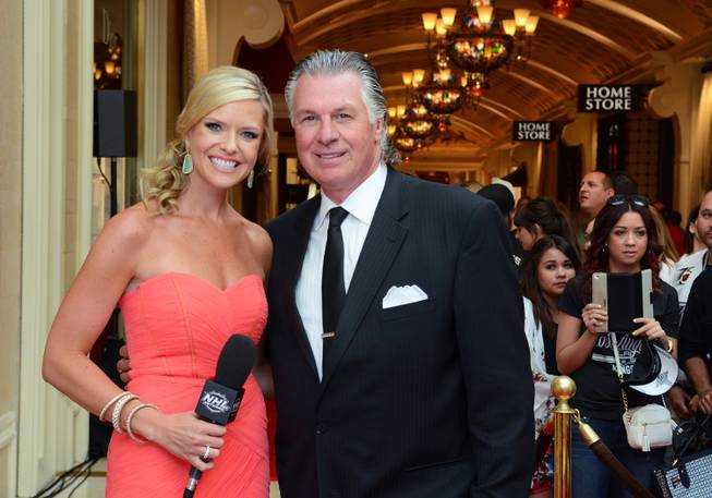 Kathryn Tappen and Barry Melrose host the red carpet at the 2014 NHL Awards in Encore Theater on Tuesday, June 24, 2014, at Wynn Las Vegas.