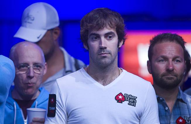 Jason Mercier waits for the start of the Big One for One Drop, a $1,000,000 buy-in No-Limit Hold'em charity poker tournament, at the Rio Sunday, June 26, 2014. The $1 million buy-in is the largest ever for a poker event. Proceeds support One Drop projects in countries experiencing serious difficulties caused by inadequate access to water.