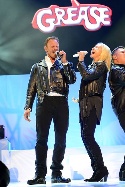 Ian Ziering performs with Olivia Newton-John on Tuesday, July 1, ...