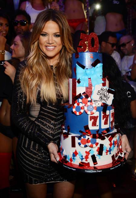 Khloe Kardashian celebrates her 30th birthday at Tao on Friday, ...