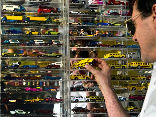 Jim Rogers is an avid collector with a significant amount of Matchbox cars on Friday, July 4, 2014.  L.E. Baskow