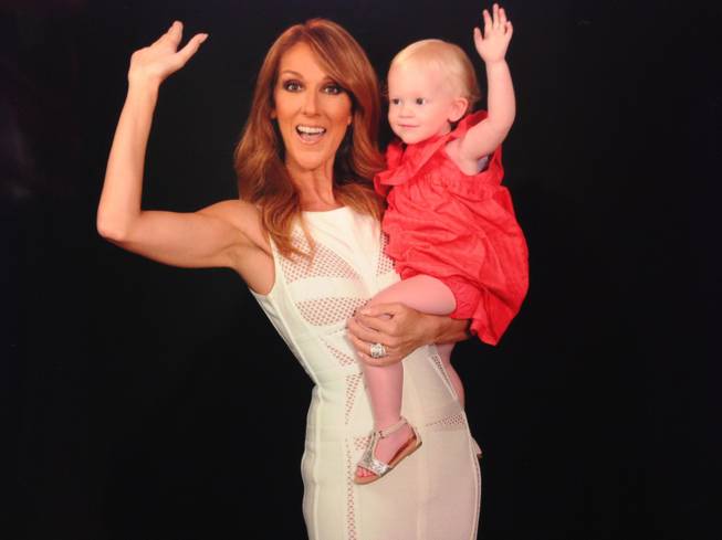 Celine Dion and Bailey Dunn, the daughter of Richard Dunn, at the Colosseum on Friday, July 4, 2014, at Caesars Palace.