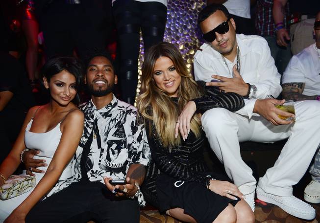 Nazanin Mandi, Miguel, Khloe Kardashian and French Montana celebrate the ...