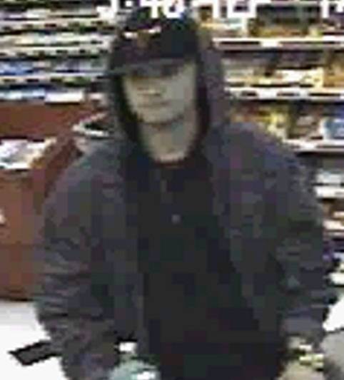 Metro Police identified this person as a suspect in an assault on a clerk and the theft of cigarettes from a convenience store in the 6400 block of West Lake Mead Boulevard on May 21, 2014.