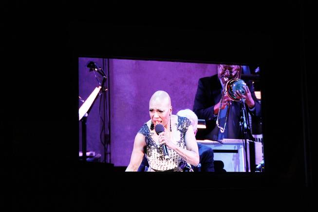 Dee Dee Bridgewater takes center stage in “To Ella With Love” at the Hollywood Bowl on Wednesday, July 9, 2014, in Los Angeles.

