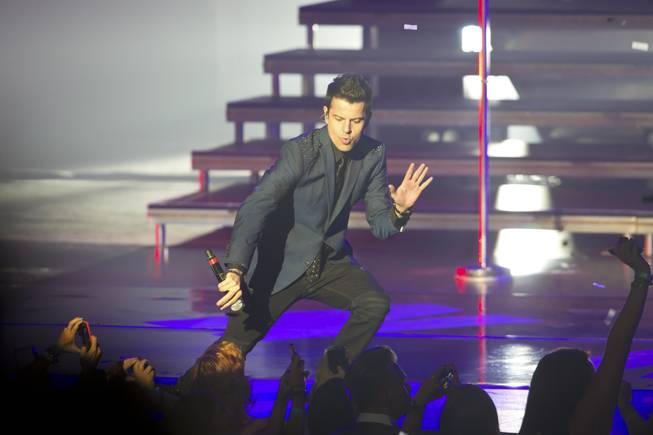 Jordan Knight of New Kids on the Block performs in the Axis at Planet Hollywood on Thursday, July 10, 2014.