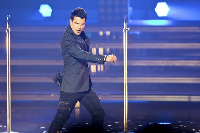 Jordan Knight of New Kids on the Block performs in the Axis at Planet Hollywood on Thursday, July 10, 2014.