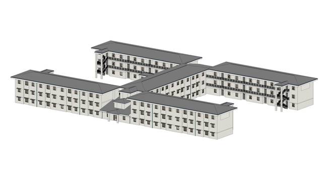 Nellis Air Force Base dormitory rendering