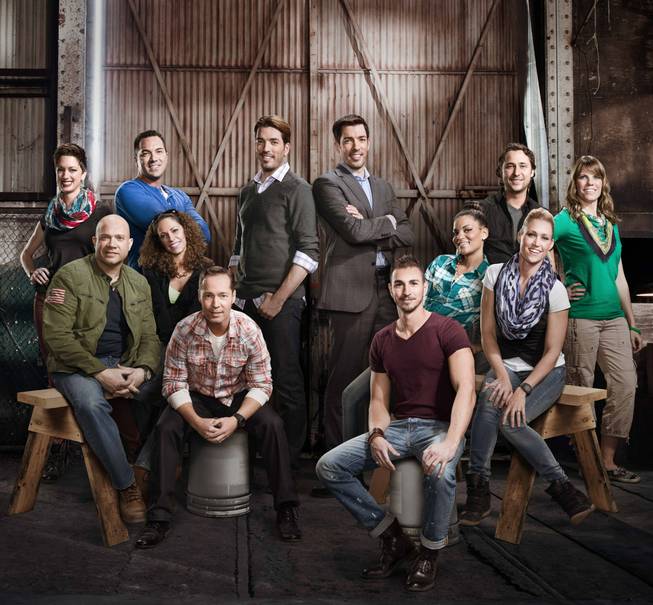Las Vegas interior designer Melissa Roche, second from right with the scarf, competes in Season 2 of "Brother vs. Brother" on HGTV. 