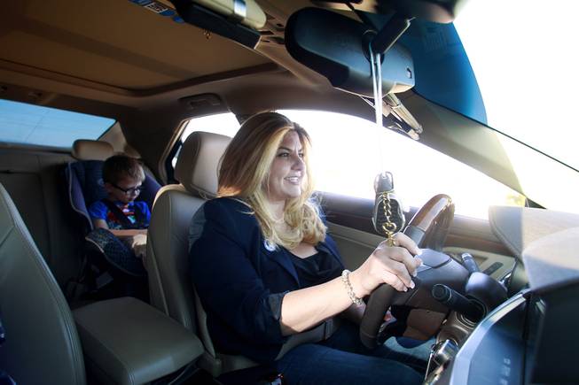 Michelle Fiore drives her grandson Jake Willis over to her mother's for dinner May 8, 2014.