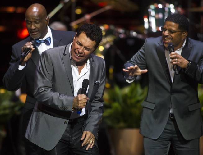 Singers Clint Holmes and Take 6 members perform as The Venetian Las Vegas announces the engagement of "Georgia On My Mind: The Music of Ray Charles" with a special performance on Tuesday, July 22, 2014.