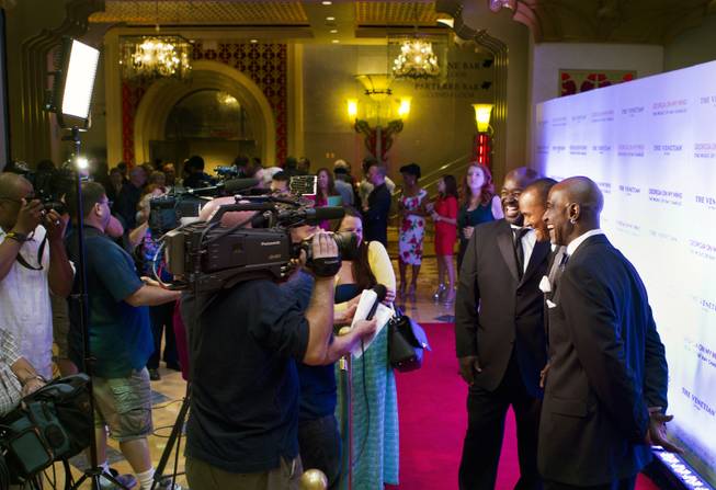 Take 6 members give and interview on the red carpet as The Venetian Las Vegas announces the engagement of "Georgia On My Mind: The Music of Ray Charles" on Tuesday, July 22, 2014.