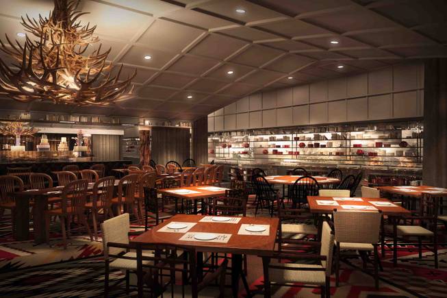 A rendering of the buffet in SLS Las Vegas opening Aug. 23, 2014.
