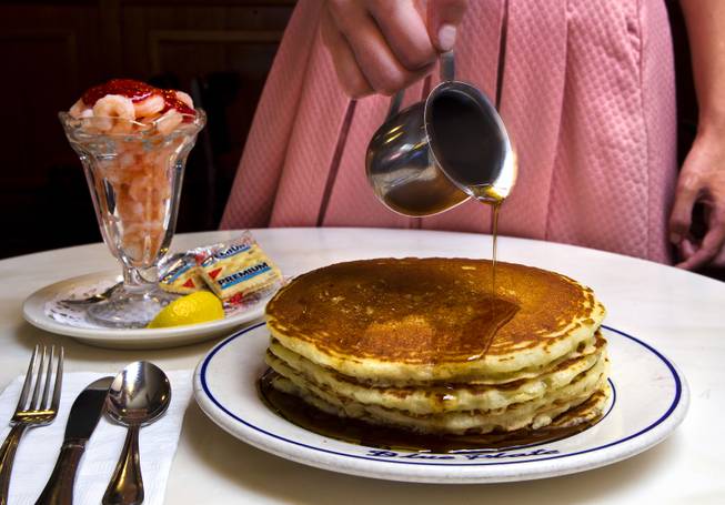 Shrimp cocktail and pancakes are popular offerings at Du-Par's Restaurant and Bakery in the Golden Gate.