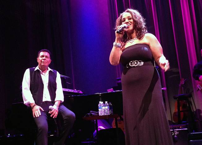 Clint Holmes sings "How High the Moon" with Michelle Johnson at Cabaret Jazz at the Smith Center on Sunday, Aug. 3, 2014.