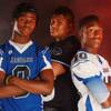 From left, Desert Pines High School football  players Andre Watts, Natron Auelua-Naki and Jon McCoy July 21, 2014.