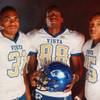 From left, Sierra Vista High School football players Maliek Broady, Chris Goree and Andrew Peterson on July 21, 2014.