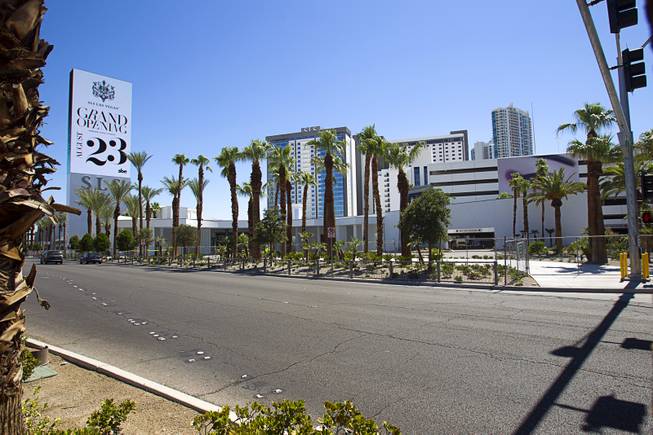 An exterior view of the SLS Las Vegas on Thursday, Aug. 7, 2014. 