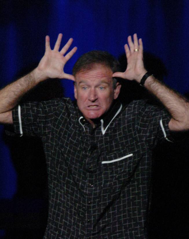 Robin Williams at Andre Agassi’s Grand Slam for Children at MGM Grand Garden Arena on Oct. 2, 2004.