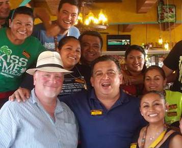 Kevin Burke, left, with Chalo and friends at Three Amigos ...