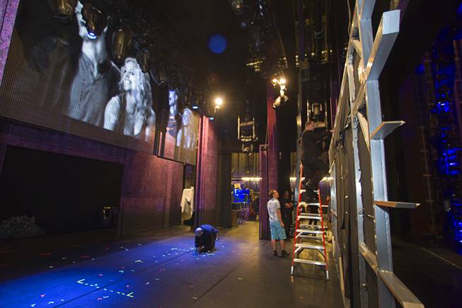 Workers get ready for the company's 299th performance during a backstage tour of "Ghost The Musical" at the Smith Center for the Performing Arts Wednesday Aug. 13, 2014. The musical runs through Sunday, Aug. 17.