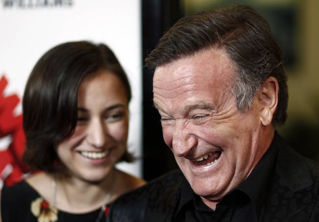 Cast member Robin Williams and his daughter, Zelda, attend the premiere of "World's Greatest Dad" in Los Angeles on Thursday, Aug. 13, 2009.