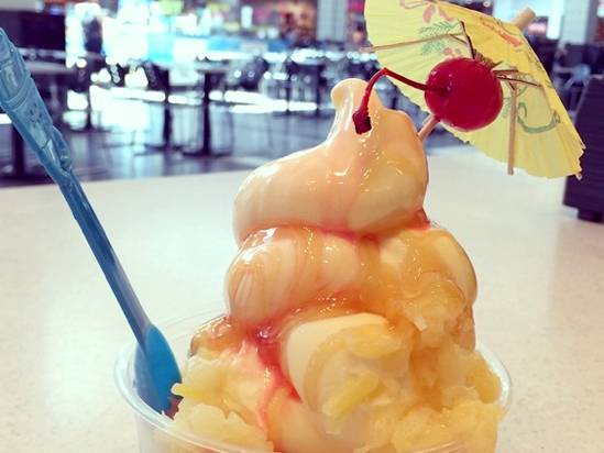 Pineapple Upside Down Cake ice cream at Pineapple Park in the Boulevard Mall.