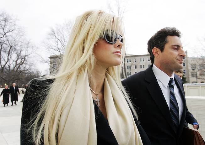 On Feb. 28, 2006, Anna Nicole Smith is shown outside the U.S. Supreme Court with her attorney Howard K. Stern in a bid to inherit her late husband's fortune. The model turned TV personality died Feb. 8, 2007.