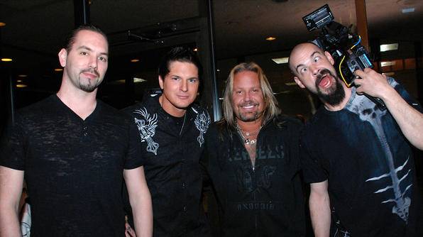 “Ghost Adventures” on Travel Channel with Nick Groff, Zak Bagans, guest Vince Neil and Aaron Goodwin at the Riviera in Las Vegas.

