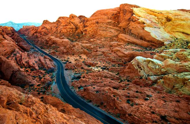Valley of Fire State Park is the oldest state park in Nevada and was designated as a National Natural Landmark in 1968. It covers an area of almost 42,000 acres and was dedicated in 1935 on Saturday, February 1, 2014.