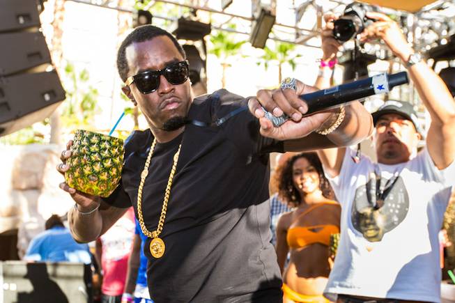 Puff Daddy launches his Pineapple Ciroc vodka with a pool ...