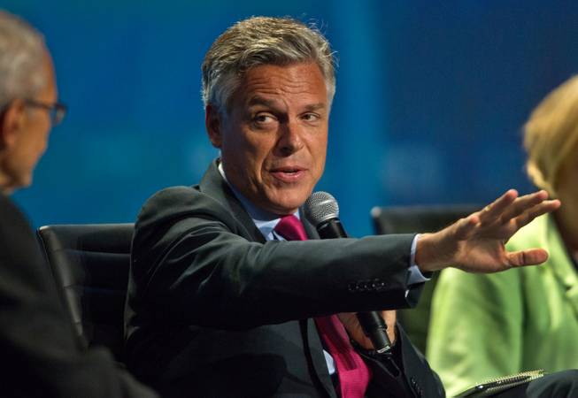 Jon Huntsman speaks about Business Leadership on Carbon Reduction during the Clean Energy Summit at the Mandalay Bay on Thursday, September 4, 2014.