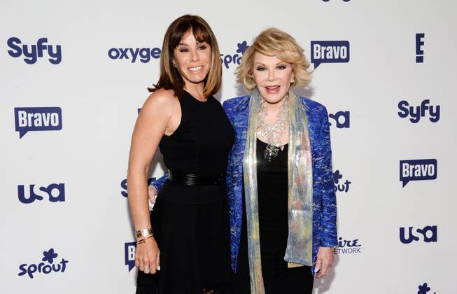 Melissa Rivers, left, and Joan Rivers attend the NBCUniversal Cable Entertainment 2014 Upfront at the Javits Center on Thursday, May 15, 2014, in New York. 