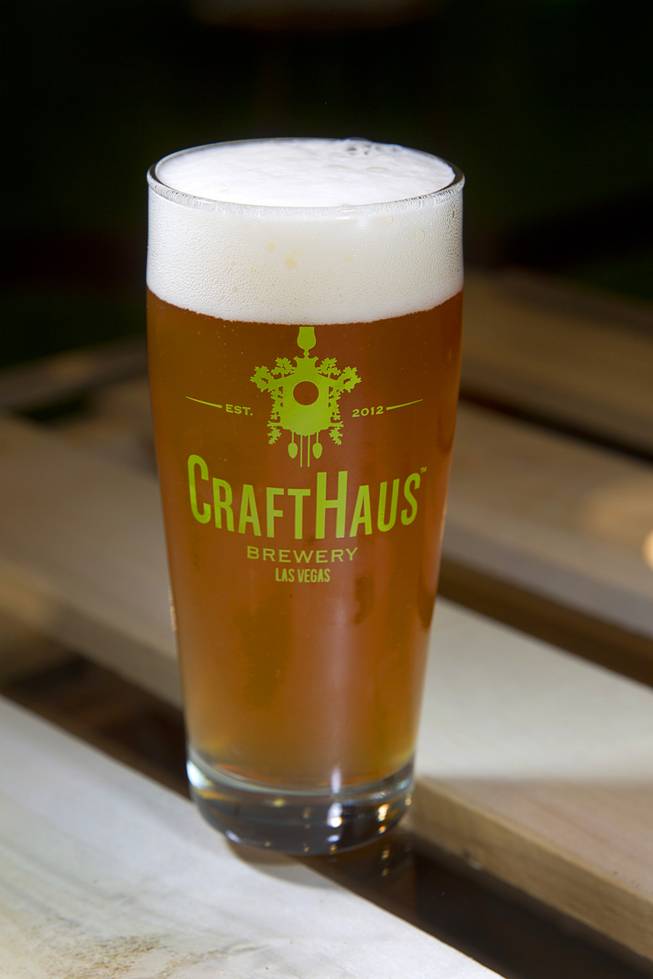 A Resinate IPA is shown at the CraftHaus Brewery in the Henderson Booze District, 7350 Eastgate Rd., Monday, Sept. 8, 2014. The brewery celebrates it's grand opening Friday, Sept. 12.