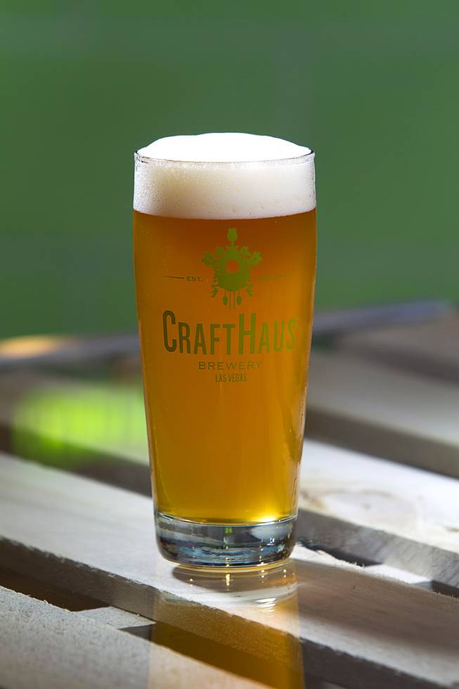 A Resinate IPA is shown in the taproom of the CraftHaus Brewery in the Henderson Booze District, 7350 Eastgate Rd., Monday, Sept. 8, 2014. The brewery celebrates it's grand opening Friday, Sept. 12.