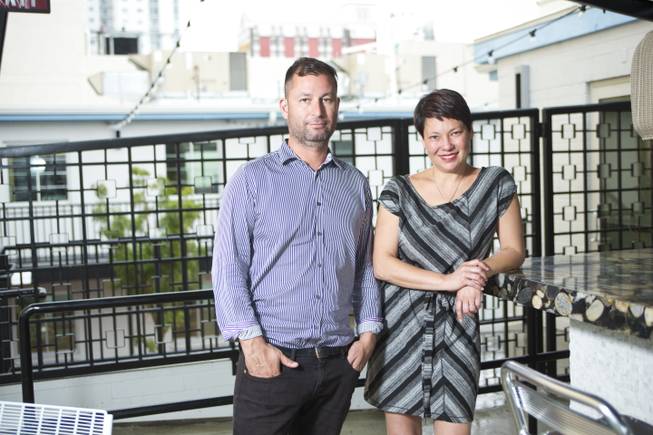 Craig Sean Palacios and Tina Wichmann, owners of local architecture and interior design firm Bunnyfish Studios, Monday Sept. 8, 2014.
