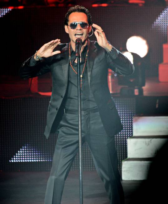 Marc Anthony performs in Axis at Planet Hollywood on Saturday, ...