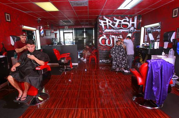 A view of the Fresh Cuts barbershop, 4533 W Sahara Ave., Thursday, Sept. 18, 2014.