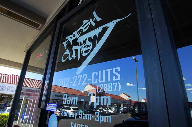 An exterior view of Fresh Cuts barbershop, 4533 W Sahara Ave., Thursday, Sept. 18, 2014.