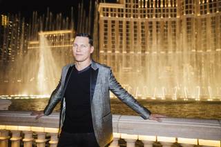Tiesto unveils a Bellagio Fountains show choreographed to an exclusive medley of three of his songs Wednesday, Sept. 17, 2014, at Bellagio.

