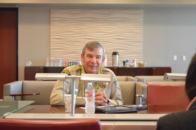 Sheriff Douglas C. Gillespie on September 18, 2014 at Greenspun Media Group's Corporate office in Las Vegas, Nev.