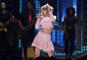 Taylor Swift performs during the 2014 iHeartRadio Music Festival at MGM Grand Garden Arena on Friday, Sept. 19, 2014, in Las Vegas.