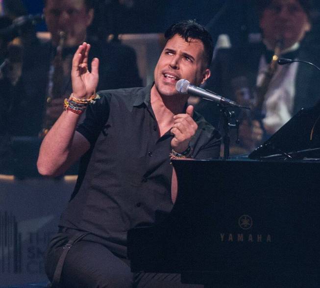 Stratosphere headliner Frankie Moreno performs during the Nevada Sesquicentennial All-Star Concert on Monday, Sept. 22, 2014, at the Smith Center for the Performing Arts in downtown Las Vegas.