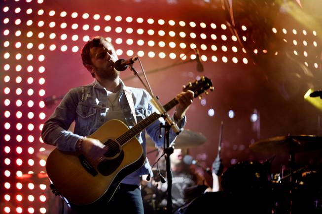 Singer Caleb Followill of Kings of Leon performs during their ...
