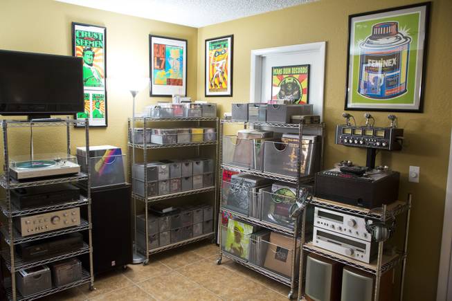 Vic Wilburn's vinyl room on September 25, 2014.