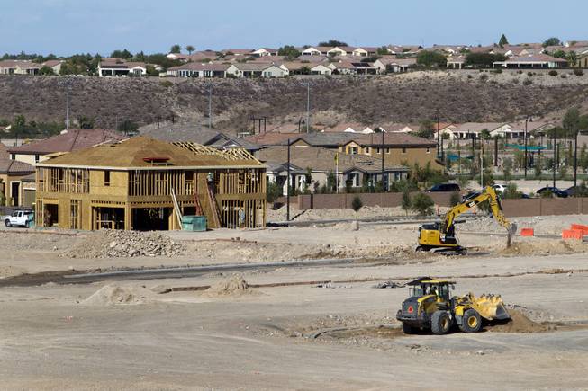 Construction is shown at the Inspirada master-planned community in Henderson Monday Sept. 29, 2014. STEVE MARCUS